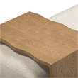 Pemberly Row Cream Performance Basketweave Ottoman with Bridge Table