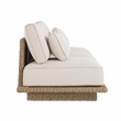 Pemberly Row Contemporary Accent Cream Finish Outdoor 96