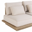 Pemberly Row Contemporary Accent Cream Finish Outdoor 96