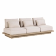 Pemberly Row Contemporary Accent Cream Finish Outdoor 96