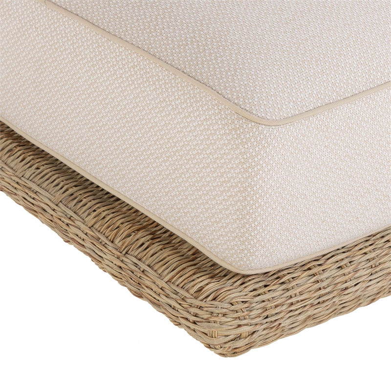 Pemberly Row Contemporary Accent Cream Finish Outdoor 65