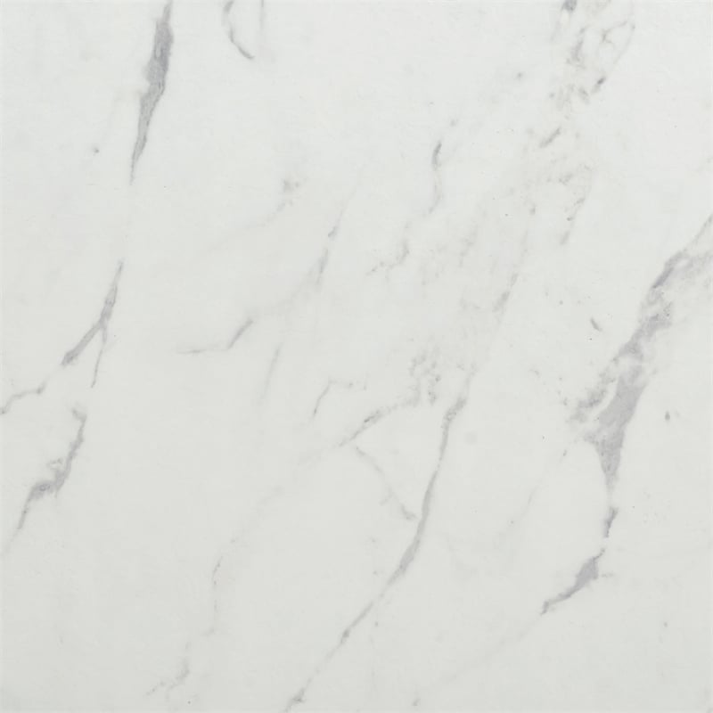 Pemberly Row Contemporary Accent White Finish Marble Coffee Table