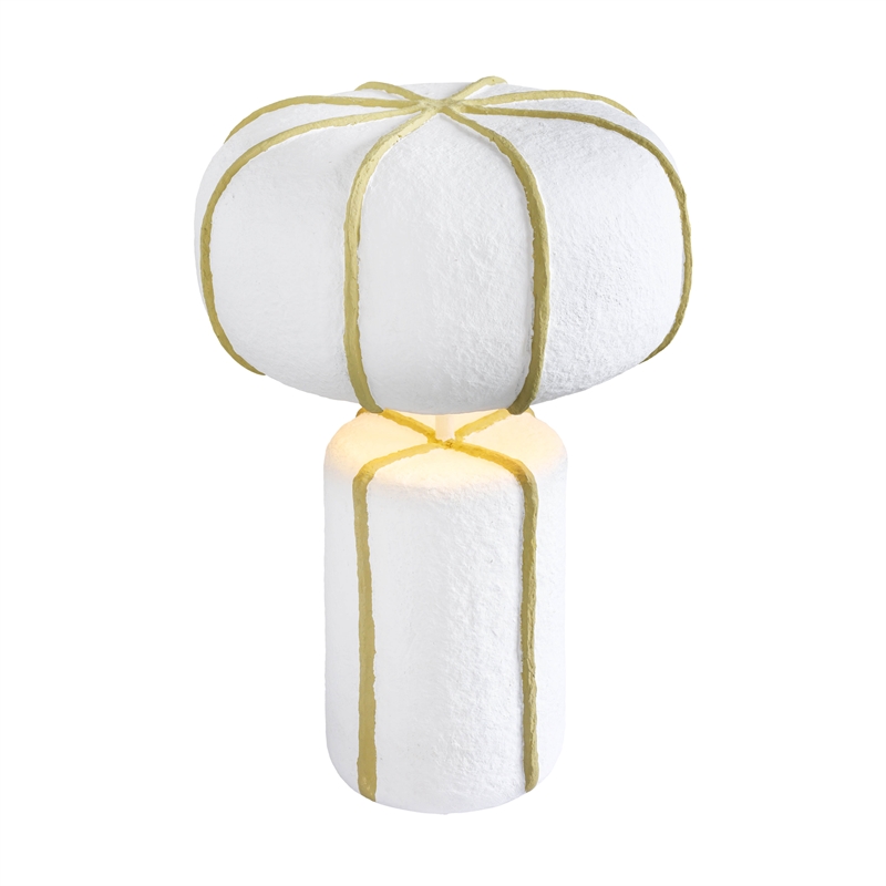 Pemberly Row Contemporary Accent Cotton Mache Finish Table Lamp