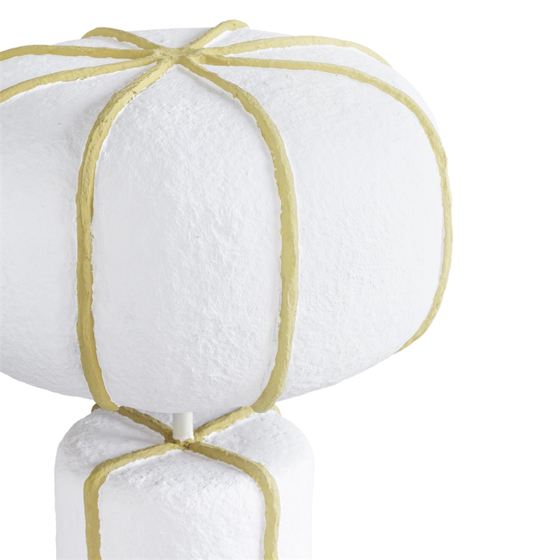 Pemberly Row Contemporary Accent Cotton Mache Finish Table Lamp