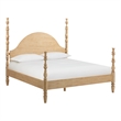 Pemberly Row Contemporary Accent Washed Natural Ash King Bed