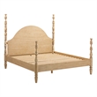 Pemberly Row Contemporary Accent Washed Natural Ash King Bed
