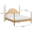 Pemberly Row Contemporary Accent Washed Natural Ash King Bed