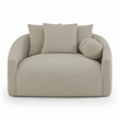 Pemberly Row Contemporary Warm Gray Boucle Upholstered Daybed
