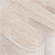 Pemberly Row Faux Travertine Indoor/Outdoor Concrete Side Table