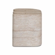 Pemberly Row Faux Travertine Indoor/Outdoor Concrete Side Table