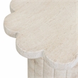 Pemberly Row Faux Travertine Indoor/Outdoor Concrete Side Table