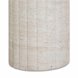 Pemberly Row Faux Travertine Indoor/Outdoor Concrete Side Table
