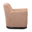 Pemberly Row Contemporary Peach Textured Fabric Swivel Accent Chair