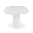 Pemberly Row Pure White Indoor/Outdoor Concrete Dining Table