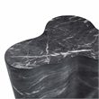 Pemberly Row Slab Black Marble Concrete Indoor / Outdoor Side Table
