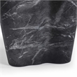 Pemberly Row Slab Black Marble Concrete Indoor / Outdoor Side Table