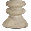 Pemberley Row Fiberglass Concrete Faux Travertine Side Table Rectangular Indoor/Outdoor 19.7
