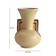 Pemberly Row Contemporary Accent Ceramic Line Art Trumpeter Vase