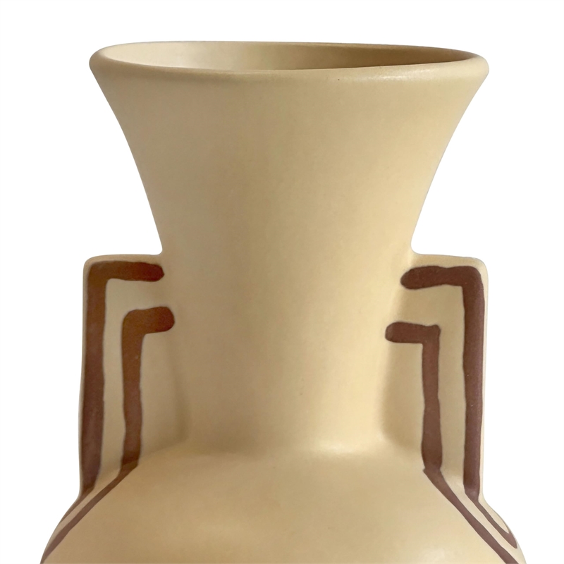 Pemberly Row Contemporary Accent Ceramic Line Art Trumpeter Vase