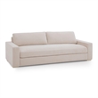 Pemberly Row Contemporary Accent Cream Chenille 96 inch Sofa