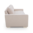 Pemberly Row Contemporary Accent Cream Chenille 96 inch Sofa