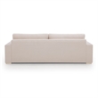 Pemberly Row Contemporary Accent Cream Chenille 96 inch Sofa