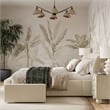 Pemberly Row Contemporary Cream Upcycled Linen King Storage Bed