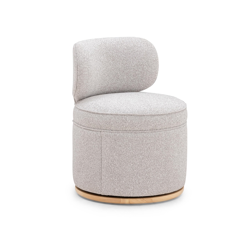 Pemberly Row Contemporary Gray Textured Fabric Swivel Desk Chair