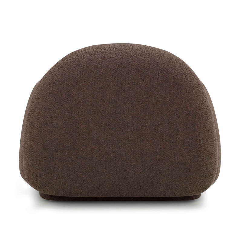 Pemberly Row Upholstered Contemporary Accent Brown Boucle Accent Chair