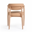 Pemberly Row Peach Textured Performance Fabric Outdoor Dining Chair