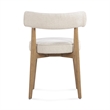 Pemberly Row Contemporary Cream Performance Fabric Dining Chair