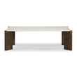 Pemberley Row Quartz Beige Coffee Table Rectangular Scratch-Resistant 52
