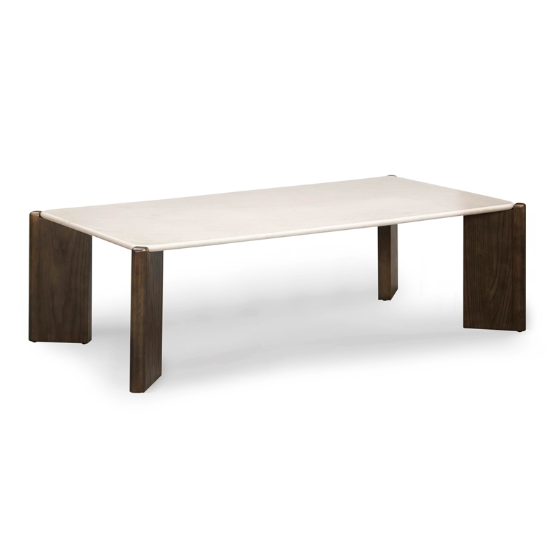 Pemberley Row Quartz Beige Coffee Table Rectangular Scratch-Resistant 52