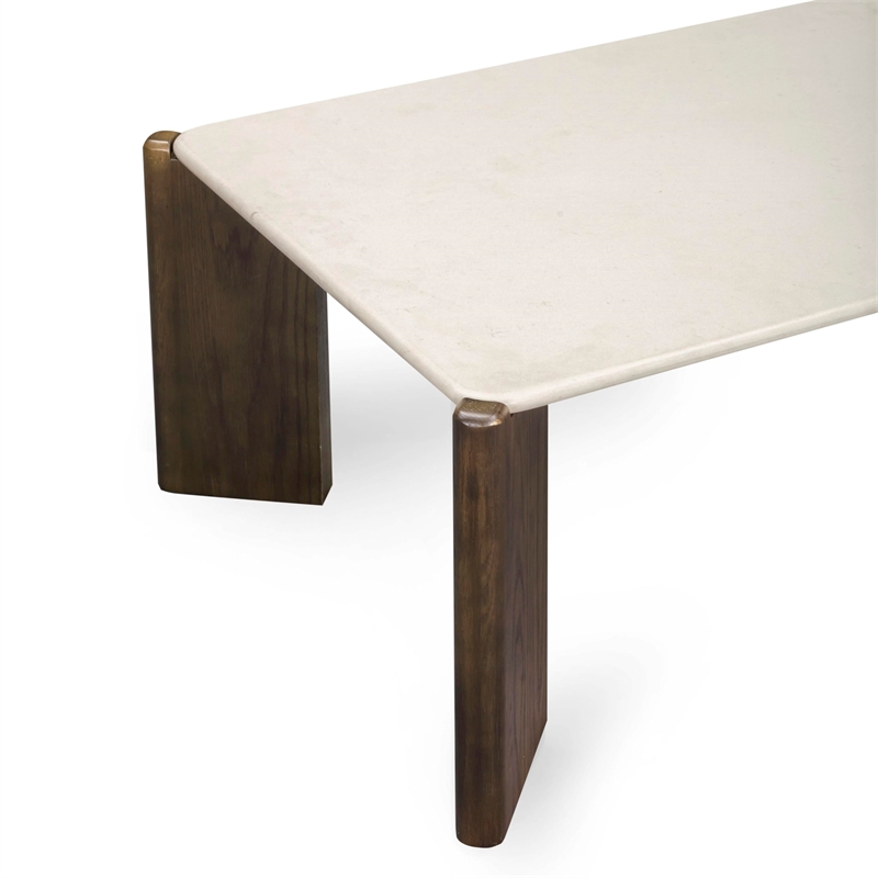 Pemberley Row Quartz Beige Coffee Table Rectangular Scratch-Resistant 52