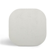 Pemberly Row Contemporary Accent Concrete Side Table in Ivory
