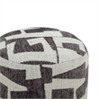 Pemberly Row Upholstered Contemporary Accent Black Jacquard Ottoman