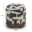 Pemberly Row Upholstered Contemporary Accent Black Jacquard Ottoman