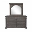 Pemberly Row Set of 4 Solid Wood Driftwood Gray King Size Bedroom set