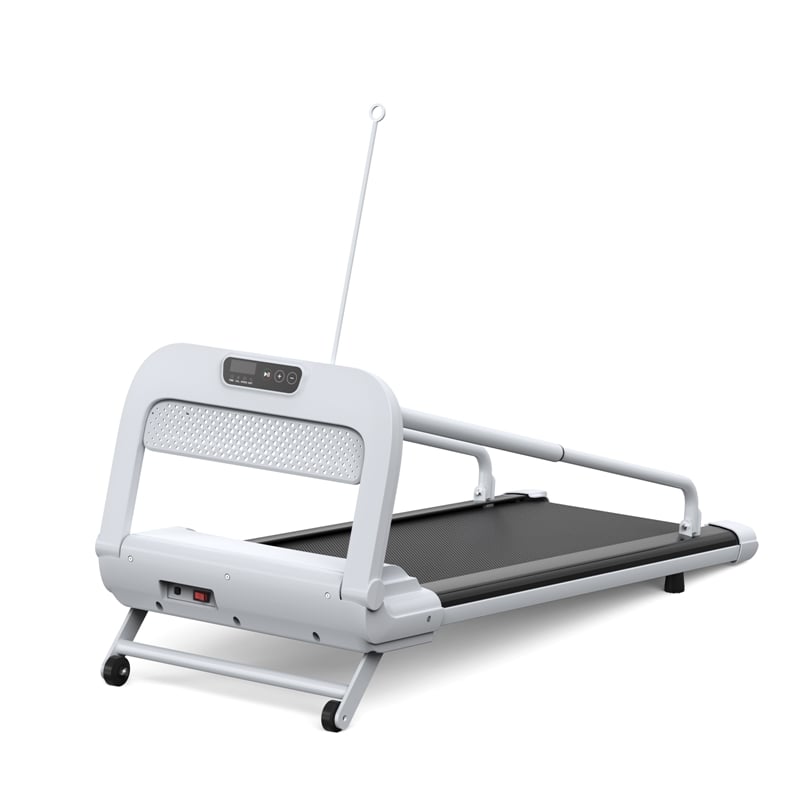 Pemberly Row Small/Medium Dogs Adjustable Speed w/ Incline Pet Treadmill - White