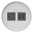 Pemberly Row Plastic USB-A Dome 120V Power Station in Silver