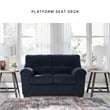 Pemberly Row Contemporary Polyester Upholstered Navy Loveseat