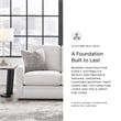 Pemberly Row Contemporary Polyester Upholstered Beige Loveseat