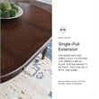 Pemberly Row Traditional Wood Brown Finish Dining Extension Table