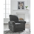 Pemberly Row Contemporary Polyester Black Power Lift Recliner