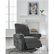 Pemberly Row Contemporary Polyester Black Power Lift Recliner