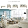 Pemberly Row Contemporary Polyester Upholstered Beige Finish Sofa