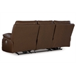 Pemberly Row Contemporary Leather Brown Power Reclining Sofa