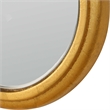 Pemberly Row Contemporary Scalloped Edges Beveled Mirror in Gold