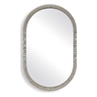 Pemberly Row Contemporary Pill-Shaped Versatile Wall Mirror in Gray