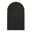 Pemberly Row Contemporary Elegant Arched Top Mirror in Black Frame